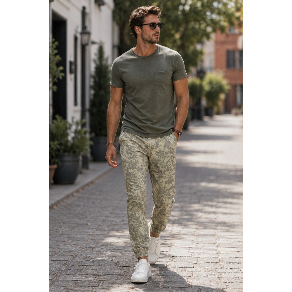 Jordan Craig Size 38 Jogger Pants Floral Camo Leaf Print #1137